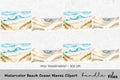 Beach Ocean Waves Clipart Bundle