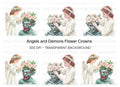Angels and Demons Flower Crown Clipart Bundle
