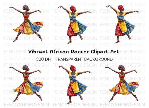 African Dancers Clipart Bundle