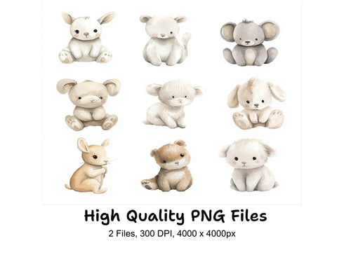 Adorable Baby Animal Clipart Bundle