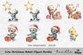 Christmas Robots Gift Exchange Clipart Bundle