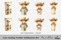 Cute Cowboy Tumbler Clipart Bundle