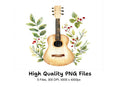 Nature Inspired Guitar Clipart Bundle
