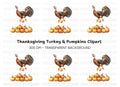 Thanksgiving Turkey and Pumpkins Clipart Bundle
