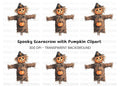 Cute Pumpkin Scarecrow Clipart Bundle