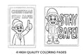 Christmas Stay Safe Scientist Coloring Books