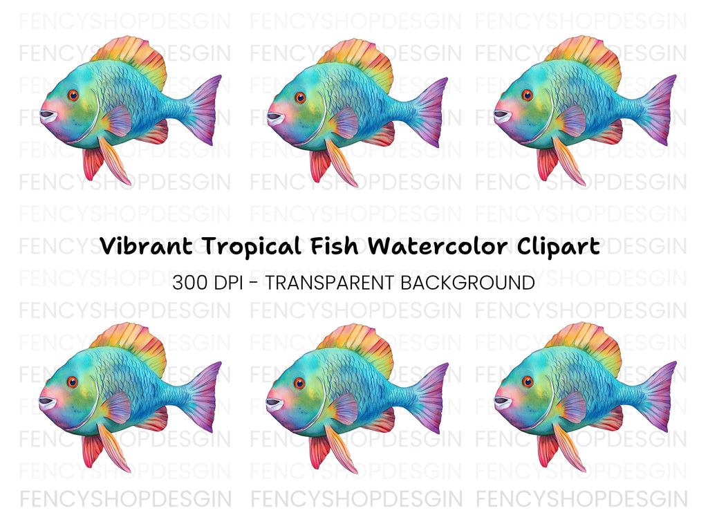 Vibrant Tropical Fish Clipart Bundle