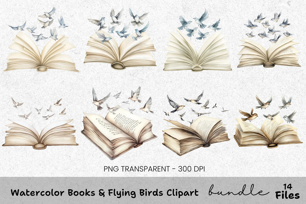 Flying Birds Clipart Bundle