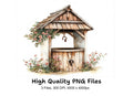 Rustic Wishing Well Clipart Bundle