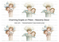 Angels on Pillars Clipart Bundle