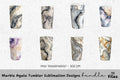 Marble Agate Tumbler Designs Clipart Bundle
