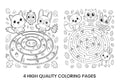 Autumn Forest Animals Maze Coloring Books