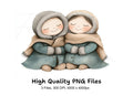 Cute Winter Kids Clipart Bundle
