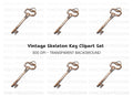 Ornate Antique Key Clipart Bundle