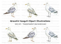 Graceful Seagull Clipart Bundle