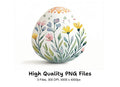Floral Easter Eggs Clipart Bundle