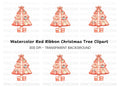 Cute Christmas Tree with Gifts Clipart Bundle
