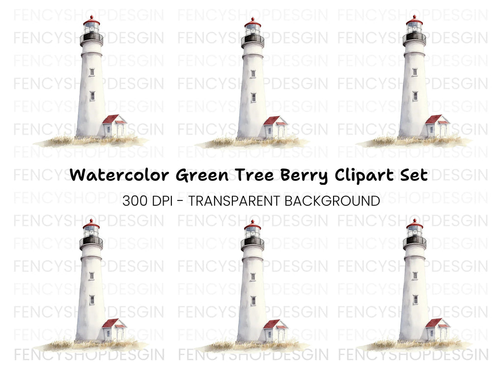 Coastal Lighthouse Clipart Bundle