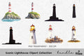Scenic Lighthouse Clipart Bundle