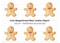 Cute Gingerbread Man Clipart Bundle