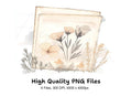 Delicate Flowers Frames Clipart Bundle