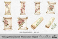 Vintage Floral Scroll Clipart Bundle