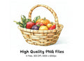 Harvest Baskets Clipart Bundle