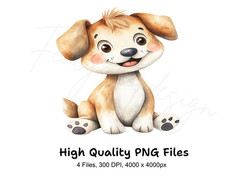 Adorable Puppy Clipart Bundle