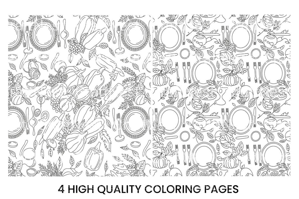 Thanksgiving Feast Coloring Books