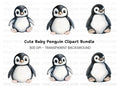 Cute Baby Penguin Clipart Bundle