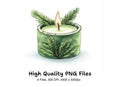 Christmas Evergreen Candle Clipart Bundle