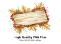 Autumn Wood Sign Clipart Bundle