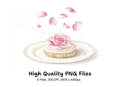 Romantic Rose Cupcake Clipart Bundle