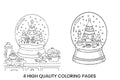 Winter Snow Globe Coloring Books