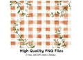 Floral Plaid Clipart Bundle