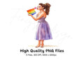 Girls with Pride Flag Clipart Bundle