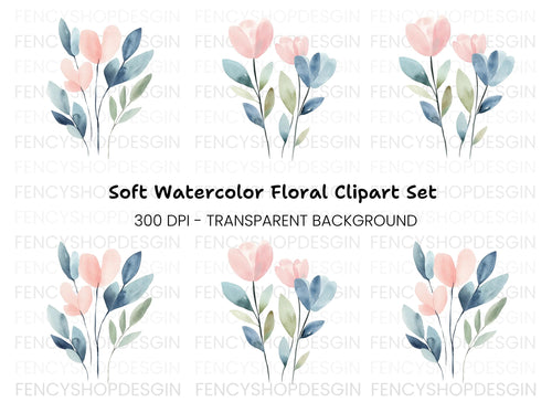 Abstract Floral Clipart Bundle