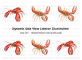 Vibrant Red Lobster Clipart Bundle
