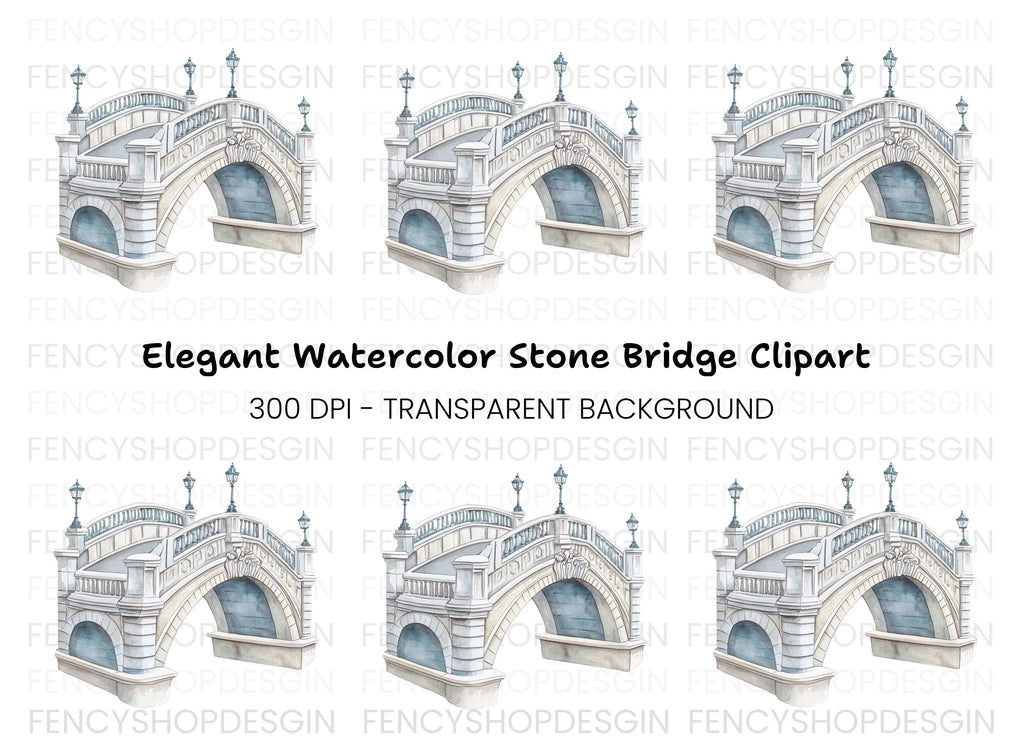 Elegant Bridge Clipart Bundle