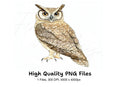 Great Horned Owl Clipart Bundle