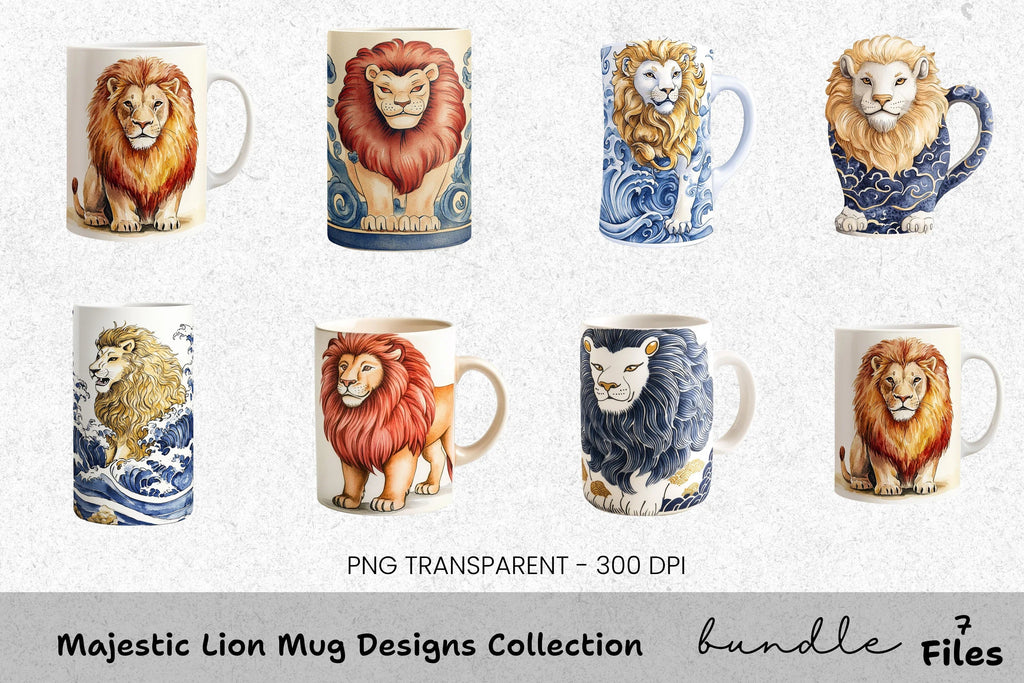 Majestic Lion Designs Clipart Bundle