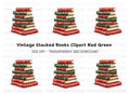 Christmas Holiday Books Stack Clipart Bundle