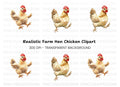 Cute Chicken Duo Clipart Bundle