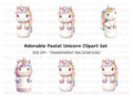 Cute Unicorn Clipart Bundle