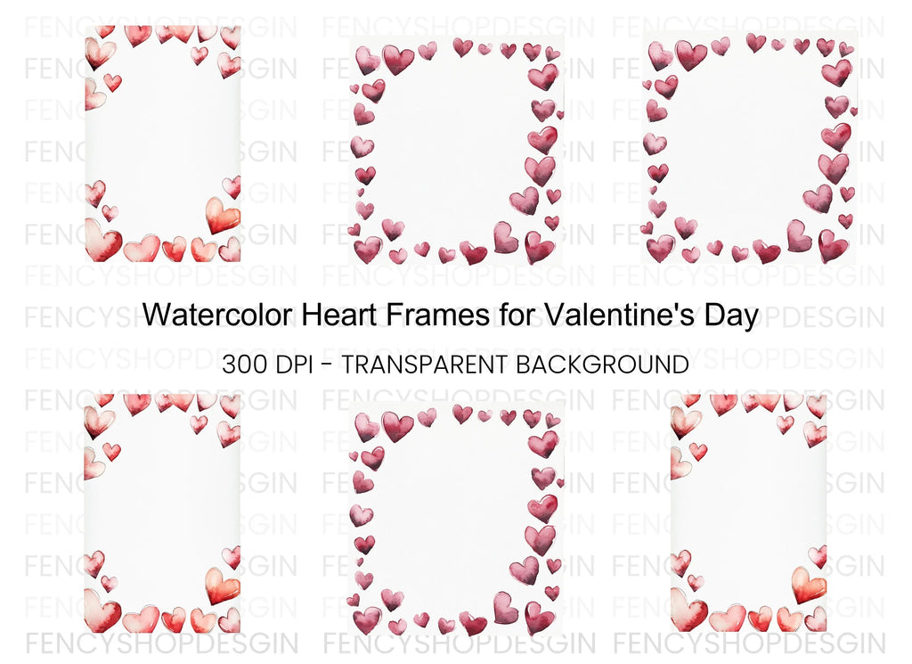 Heart Frames Clipart Bundle