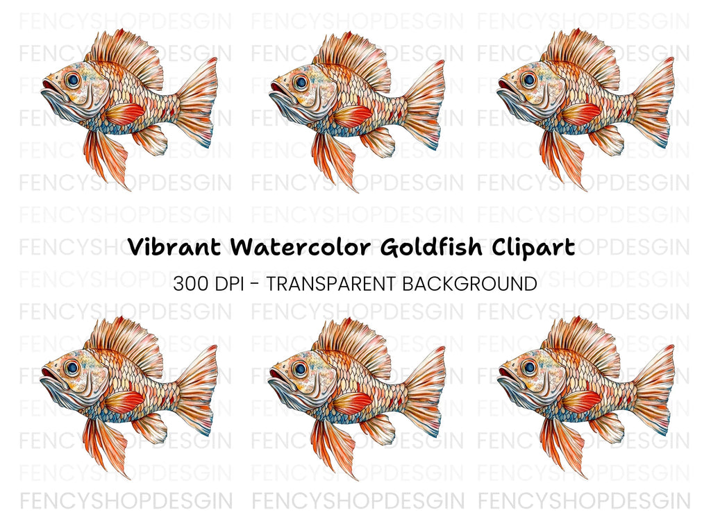 Vibrant Goldfish Clipart Bundle