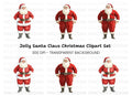 Jolly Santa Claus Clipart Bundle