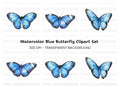 Blue Butterfly Clipart Bundle