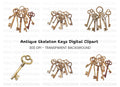 Vintage Key Clipart Bundle