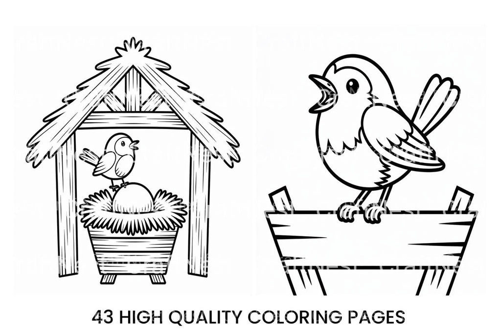 Christmas Bunny Nativity Coloring Books